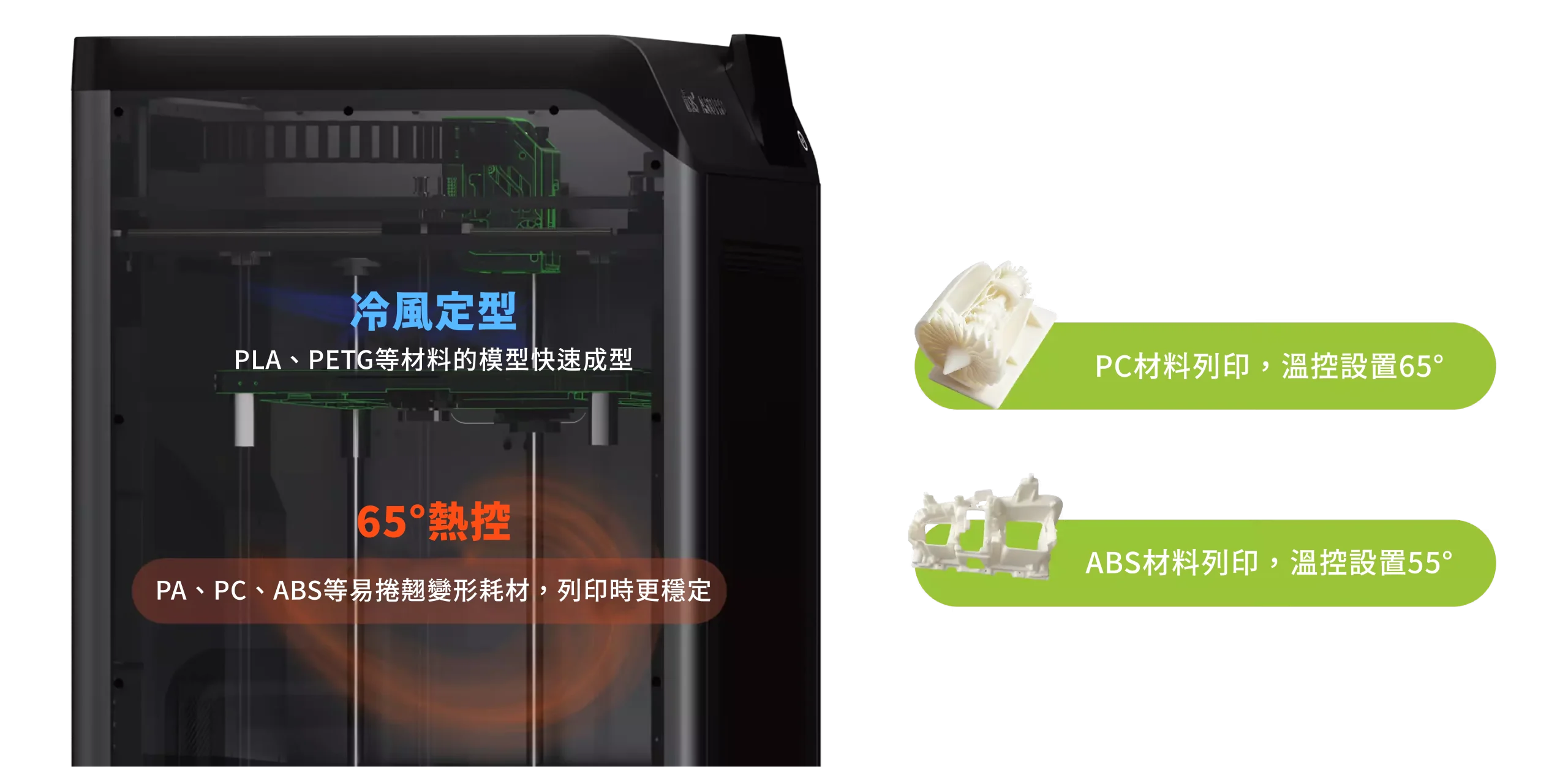 CFSYS A500 系列 旗艦級連續纖維3D列印機:冷熱循環控溫列印 複雜結構模型輕鬆成型