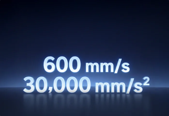 Flashforge Creator 5 / 速度：600 毫米/秒 加速度：30,000 毫米/秒²